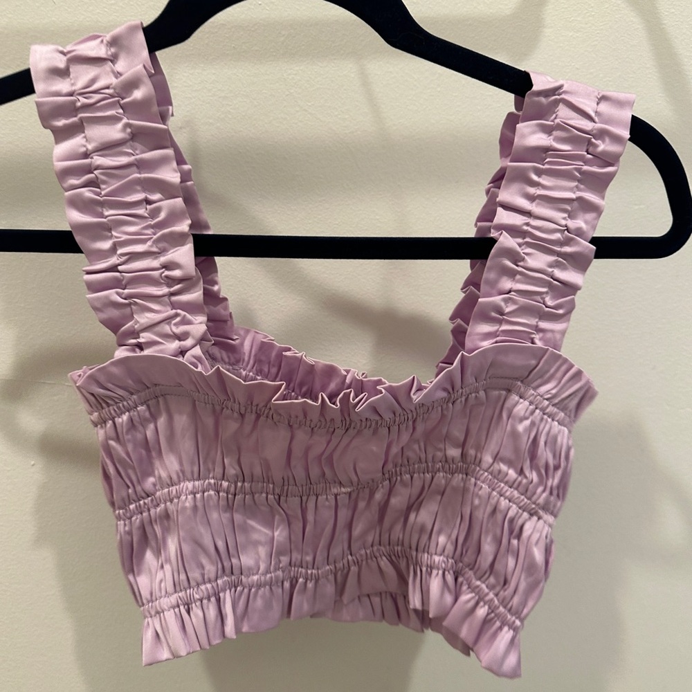 Emory Park Lavender Ruffle Top